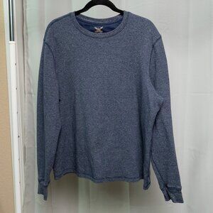 Faded Glory blue waffle knit long-sleeve shirt
